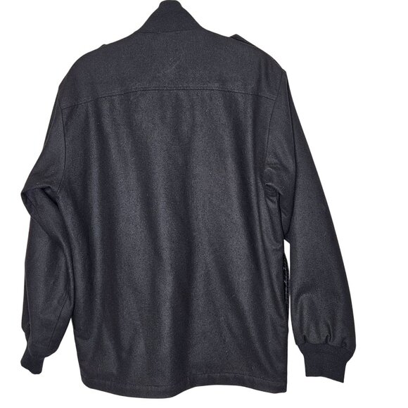 Pendleton Mens Black Wool Military-Inspired Jacket‎ Full Zip Button Epaulettes S - Picture 2 of 9
